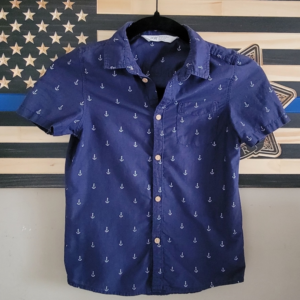 H&M navy blue shirt with anchors